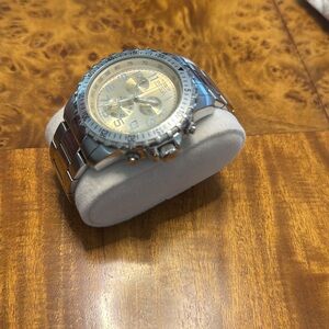 Invicta Golden dial and Silver Watch
